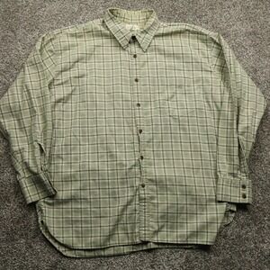 J.Crew Shirt Men's XL Plaid Green Brown‎ Button Down Osman Long Sleeve